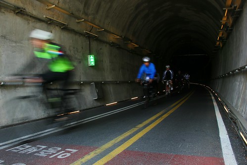 Cyclist-only tunnels through the mountains