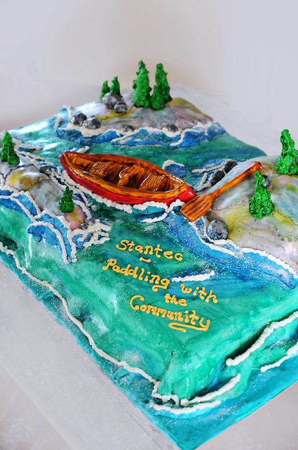Northern Canadian Scenery Cake