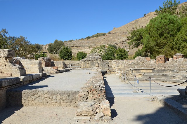 The Scene and Orchestra of the Roman Odeum, built in the 1st century BC and after being damaged by an earthquake, was restored by Trajan, Gortyna, Crete