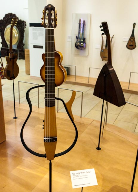 Musical instruments on display at the MIM