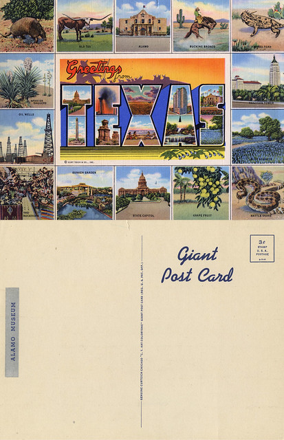 Greetings from Texas - Giant Large Letter Postcard