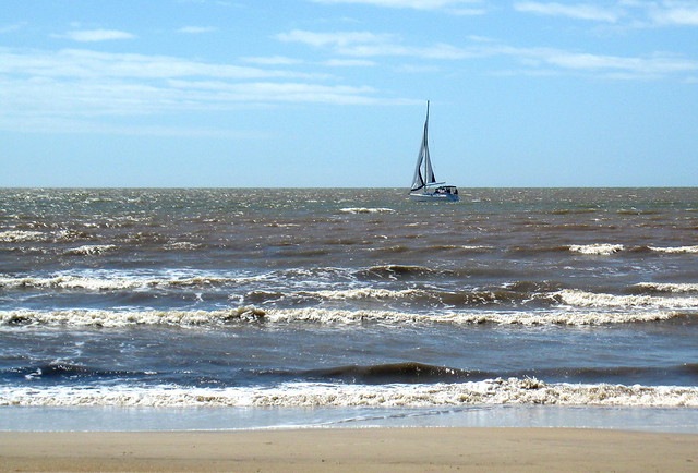 Praia de Pocitos, Montevideo, Uruguai.