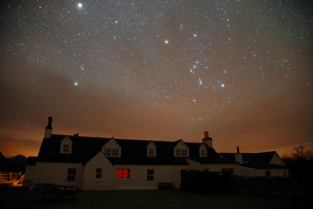 Achnahaird Farm Cottages at night