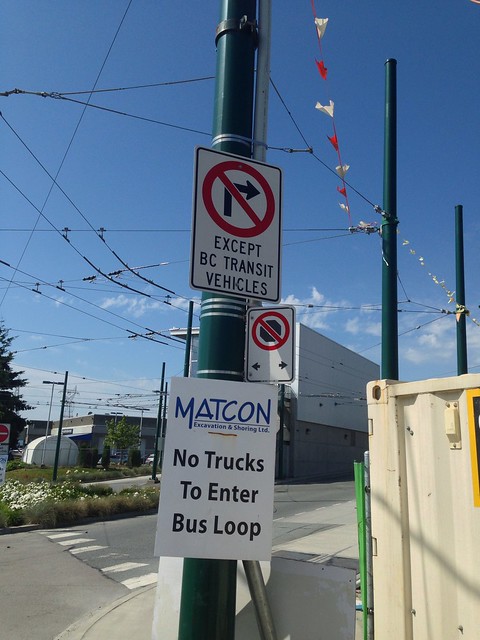 No Trucks To Enter Bus Loop