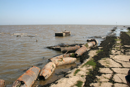 Old military shells at Fishermans Head, Foulness Island 