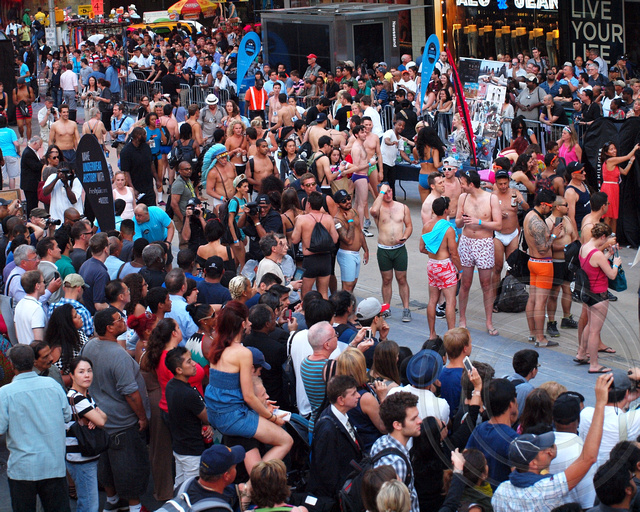 National Underwear Day 2013, Times Square, New York City