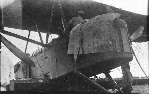 Crew checking fuselage; First England-Australia flight, Keith and Ross Smith, 1919 - Darwin, Northern Territory, Australia / photographer unknown | by State Library of NSW