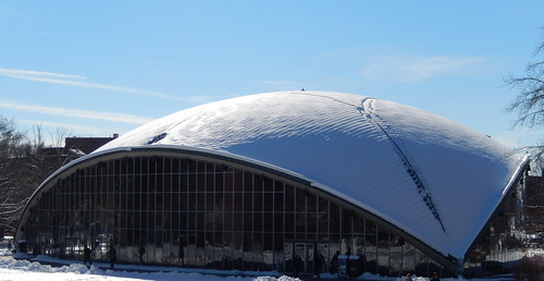 Snow covered Kresge Auditorium