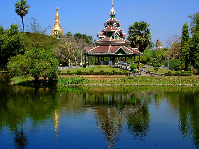 Shwedagon. A broad grouping (Yangon - MYANMAR)