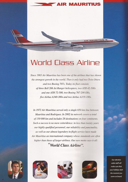 Air Mauritius promotional brochure - 2004