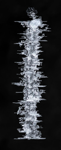 snowflake snow flake column pillar ice winter macro focusstacking science strange
