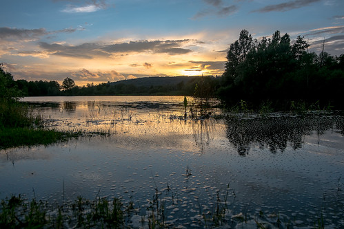marais etang pond landscape sunset crepuscule velvia
