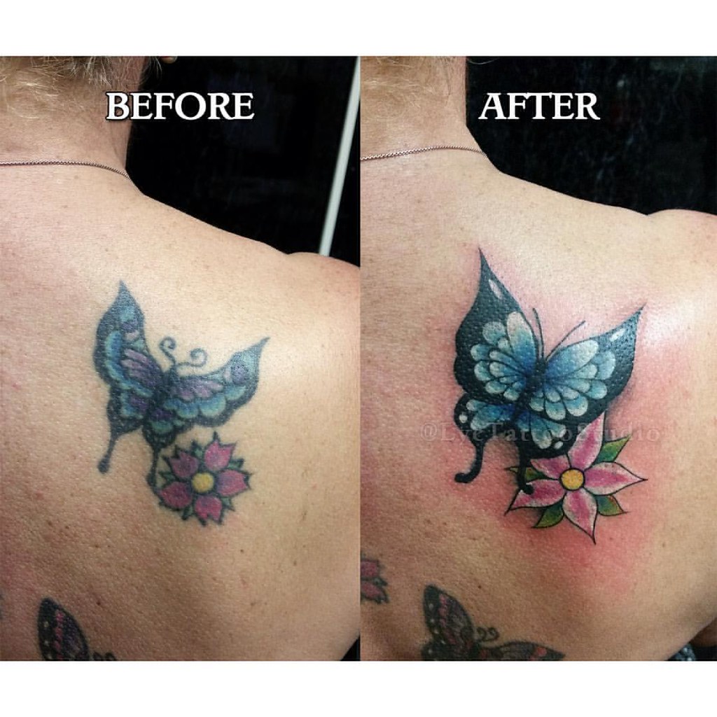 Transforming that pesky battyfly #Tattoo #Tattoos #FixUp #…