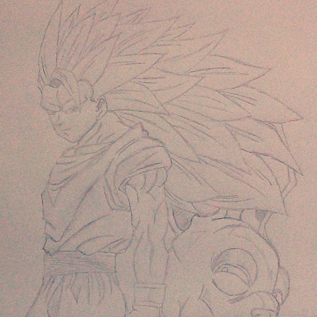 Desenho goku ssj 3  Goku, Goku desenho, Desenhos