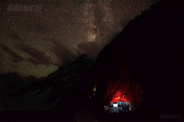 Upper Shani camp under Milky Way