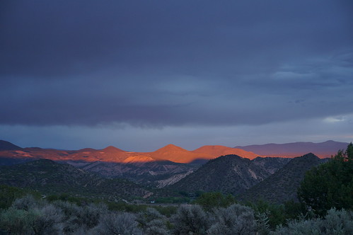 sunset night landscapes desert cloudy purplemountainmajesties embudovalley