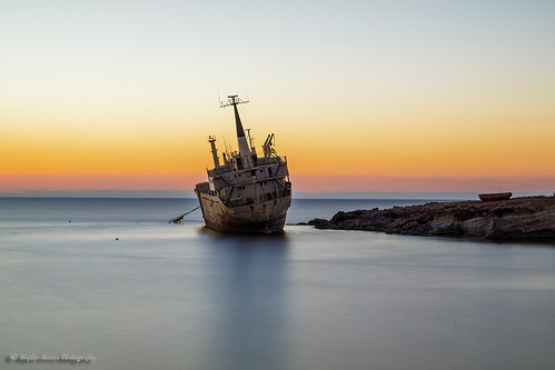 longexposure sunset seascape canon landscape cyprus shipwreck stephenennisphotography