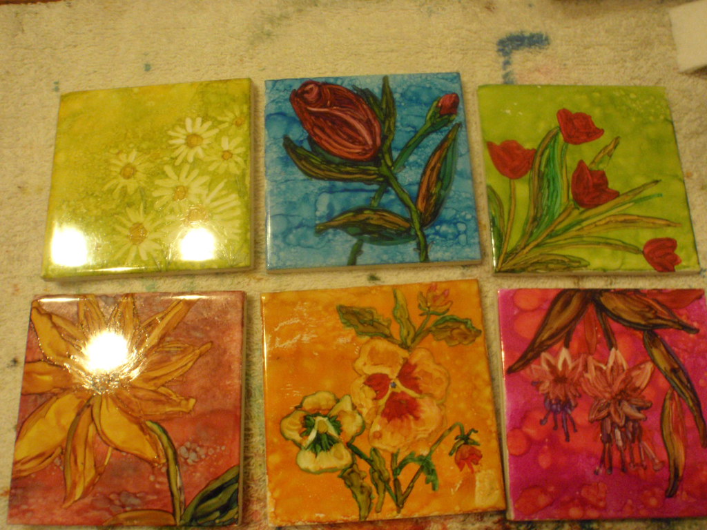Set of coasters in inks OLYMPUS DIGITAL CAMERA Flickr