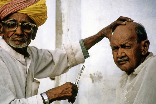 Traditional Barber . India
