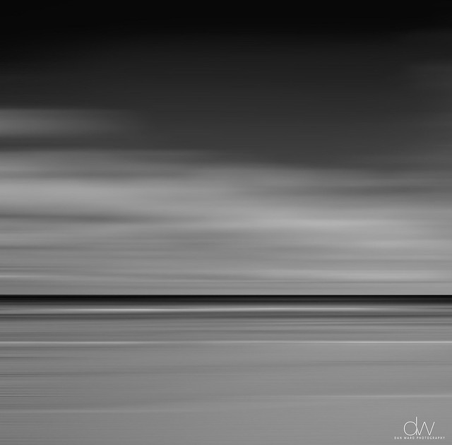 Bamburgh beach abstract mono