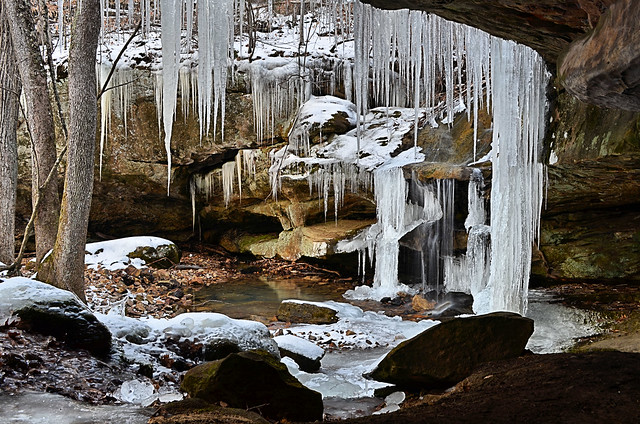 Icy Waterfall at Pennyrile Forest State Park