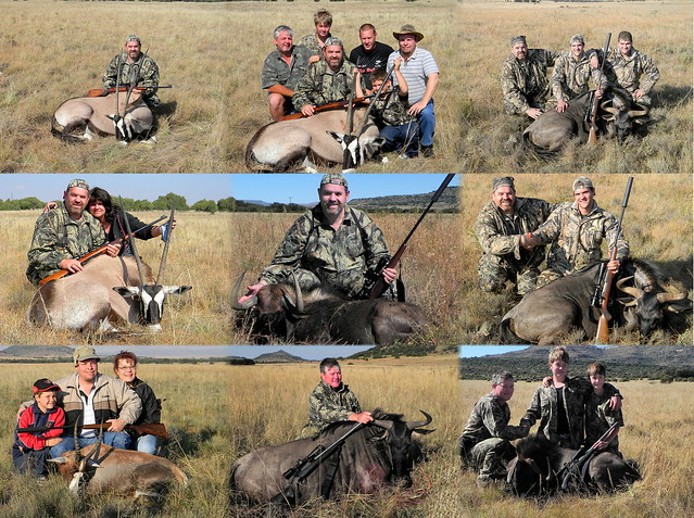 Collage of a hunting trip