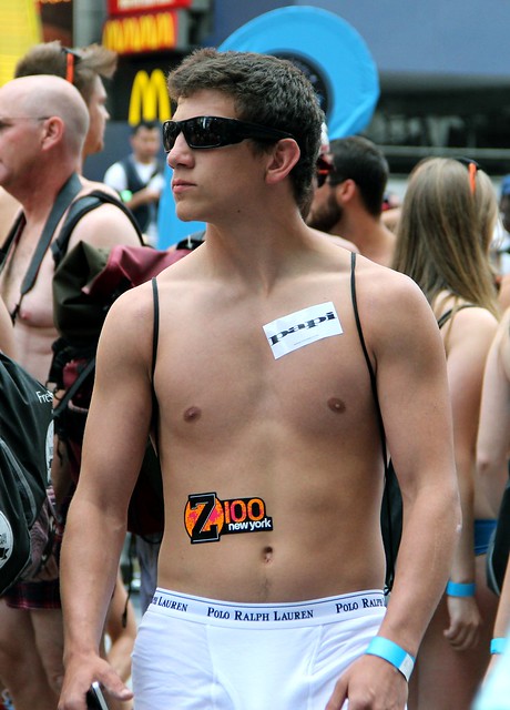 National Underwear Day, Times Square NYC Cute guys in under…