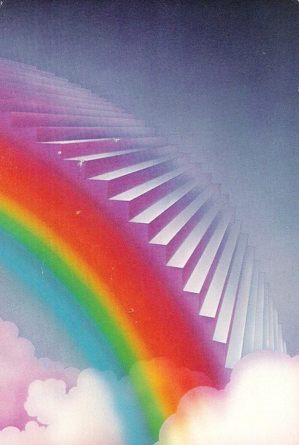 Rainbow Staircase by Andy Zito 1978 Paper Moon Graphics