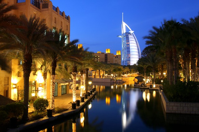Dubai, Madinat Jumeirah with Burj al Arab