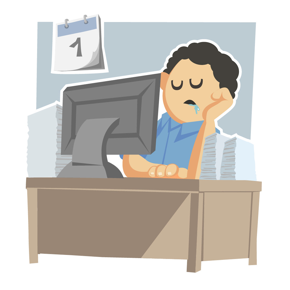 Asleep At The Desk Illustration Of A Man Falling Asleep At Flickr