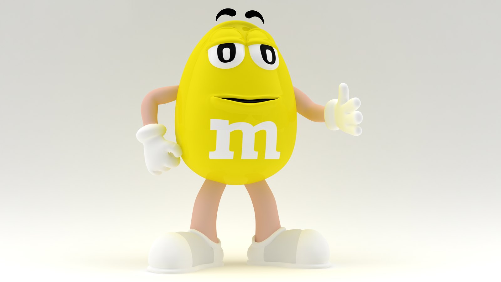 Yellow M&M's Character, Title: Yellow & Red M&M's Character…