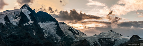 winkl kärnten austria grosglockner panorama sun sunset kaiser franz josefs höhe peak highest snow rock clouds cloud mountain alps mountains pasterze glacier ice kã¤rnten at