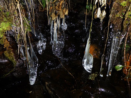 icicles freezing water cold winter weather nature