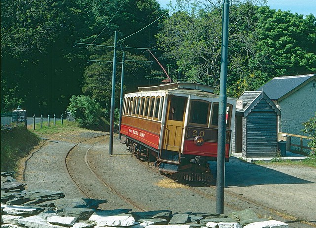 Manx Electric Railway car 20 at Dhoon Glen in 1989
