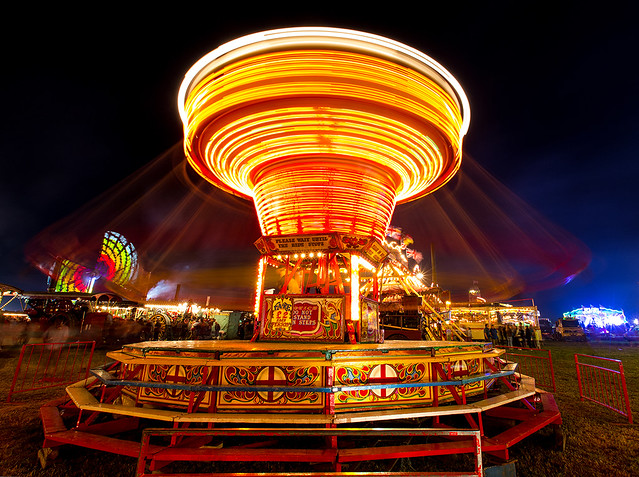 Great Dorset Steam Fair - The Funfair at Night