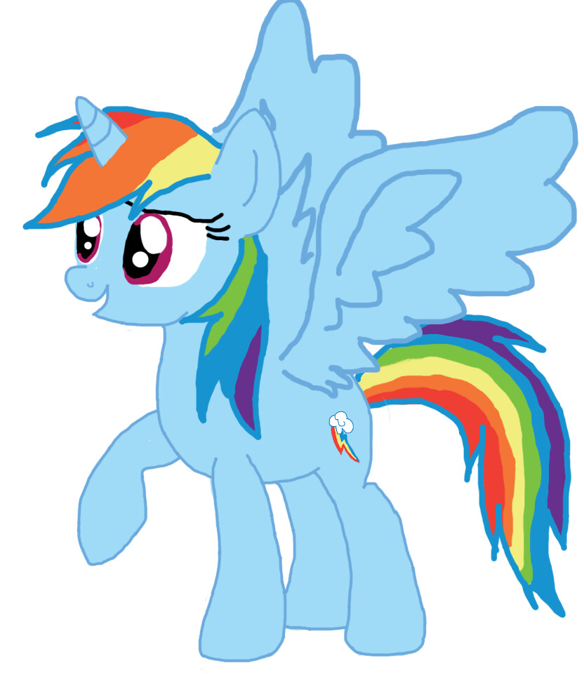 Alicorn Rainbow Dash | Drawn By Me (On the Computer of Cours… | lunaflaire  | Flickr