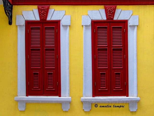 The red  shutters