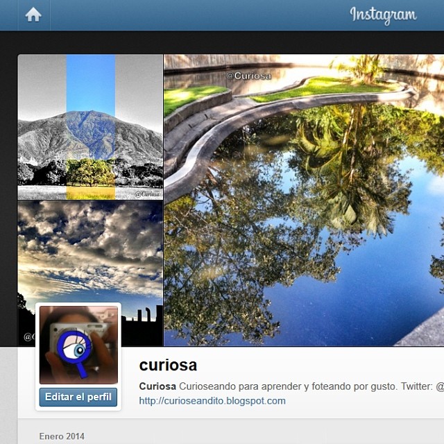 Desde hoy mi cuenta en Instagram: Curiosa, sin el underscore. :D