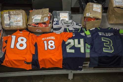 Counterfeit NFL Jerseys seized by CBP at JFK International Mail Facility