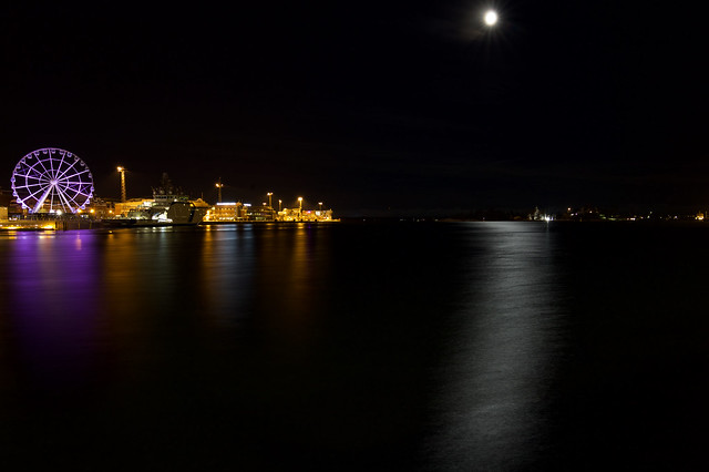 Helsinki's South Harbour by Moonlight