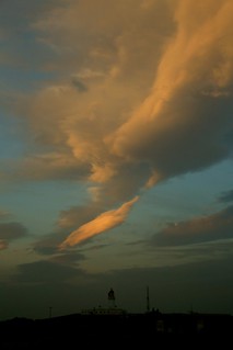 Sunset Clouds Dwarf Noss Head Lighthouse Caithness Scotland