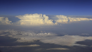 Aerial View - Evening Clouds