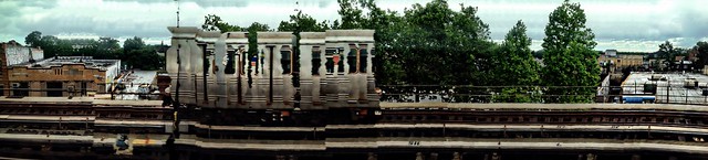 iPhone Panorama Shot of a moving train
