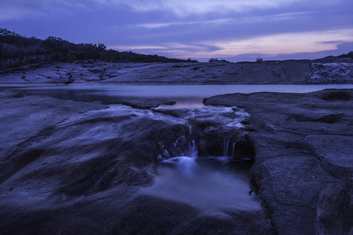 blue sky water pool rock night swimming river landscape evening waterfall texas hole hour pedernales pedernalesriver texashillcountry pedernalesfallsstatepark donjschultephotography