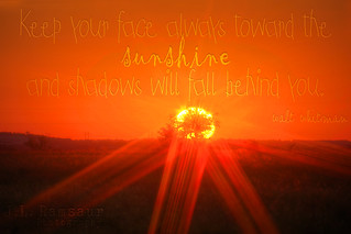 Texas Sunset with Walt Whitman quote