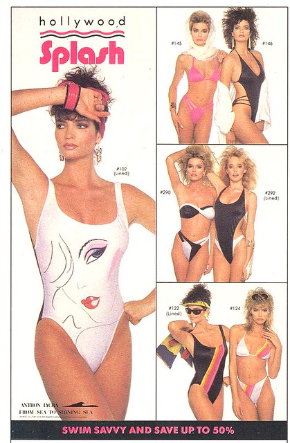 Hollywood Splash swimwear Ad 1986