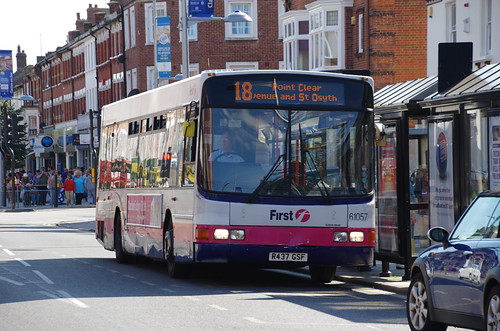 First Essex Scania L113CRL / Wright Axcess Ultralow 61057 , R437 GSF with plain front dash panel | by EastBeach68