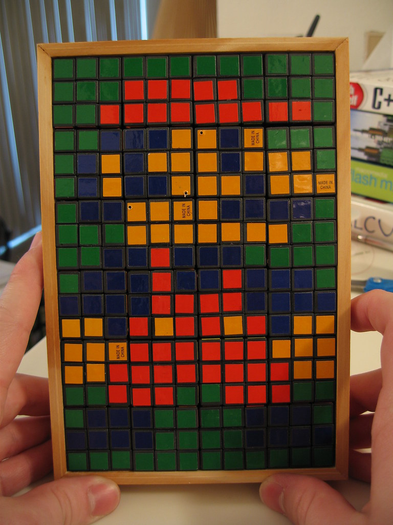 Rubik Mario Mosaic Project Done Ready For Hanging Once Flickr