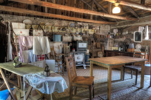 usa kitchen wisconsin digital rural canon table geotagged log cabin chairs interior laundry historical americana homestead antiques canoneos hdr smalltown 1740l unionville photomatix tonemapping symco waupacacounty centralwisconsin canon6d waupacacountywisconsin symcowisconsin