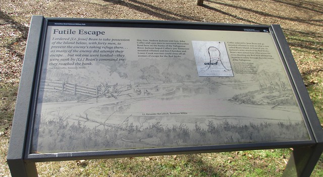 Futile Escape Marker (Horseshoe Bend National Military Park, Alabama)